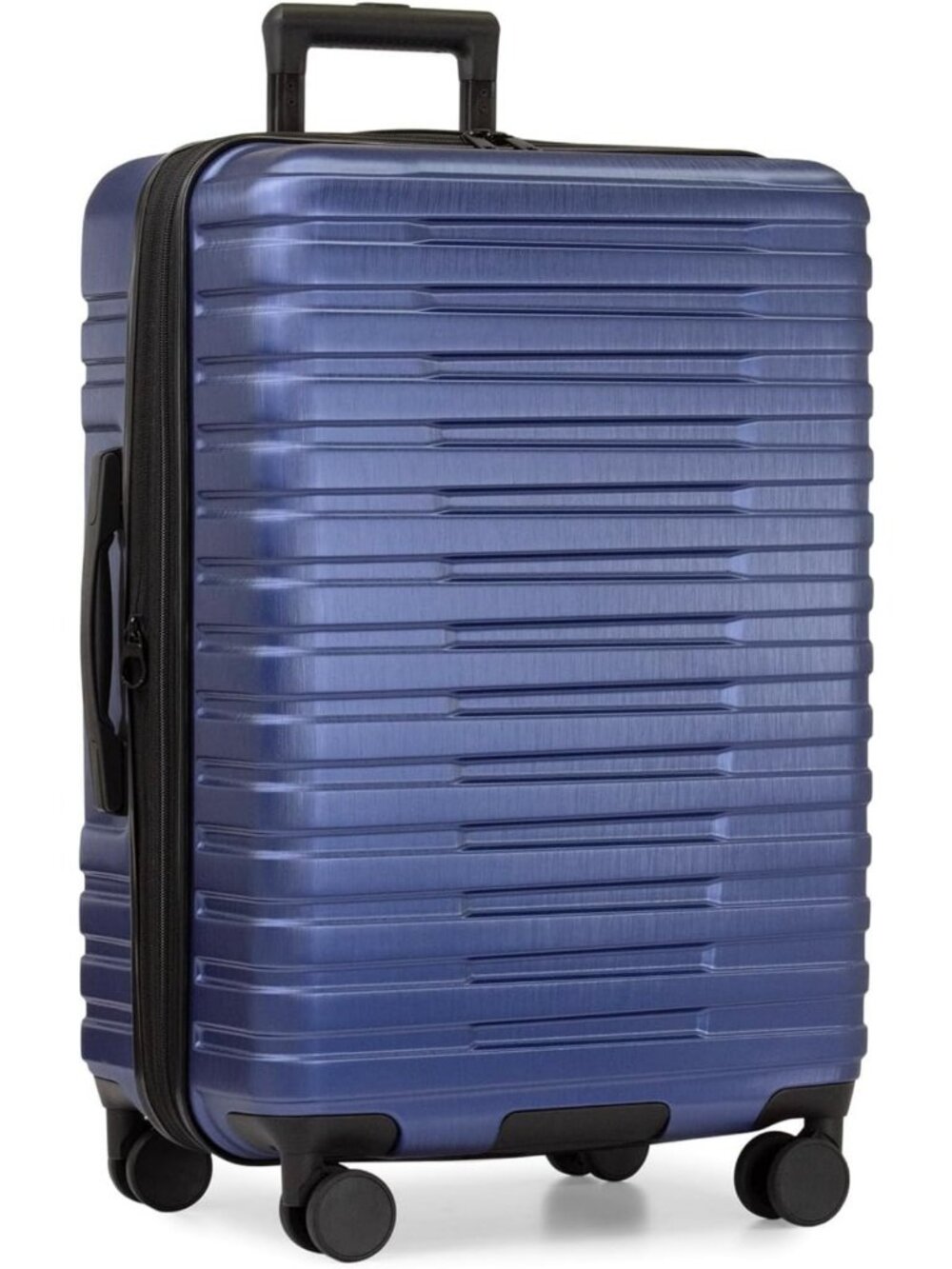Expandable Hardside Travel Luggage with 8 Spinner Wheels, Navy, Medium 26-Inch
